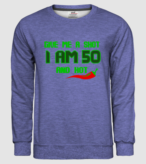 Give me a shot - 50 model albastru jeanși pe tricou