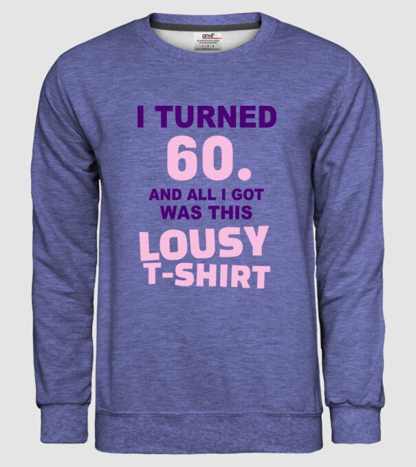 Lousy T-shirt 60 model albastru jeanși pe tricou