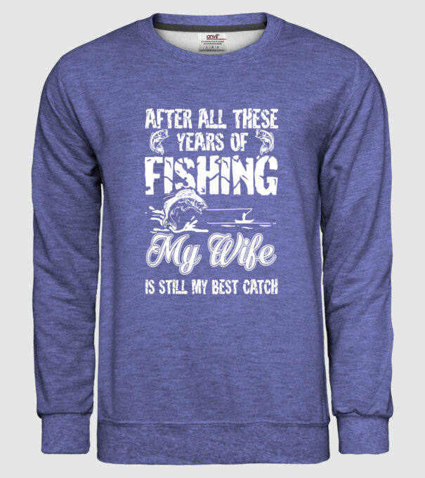 my wife best catch model albastru jeanși pe tricou