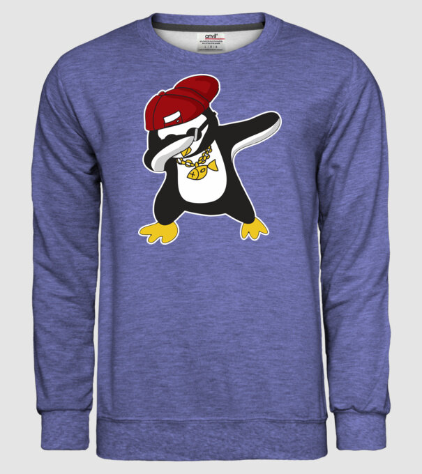 Pinguin DAB model albastru jeanși pe tricou