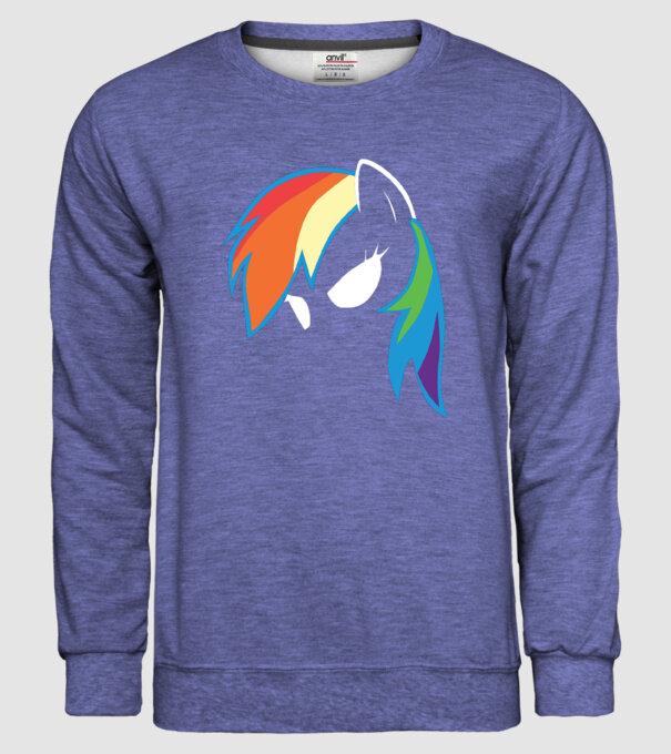 Rainbow Dash model albastru jeanși pe tricou