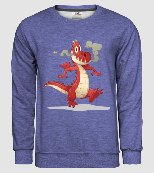 Dragon model albastru jeanși pe tricou