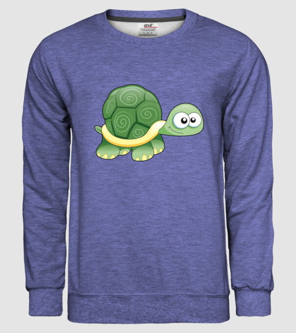 Turtle model albastru jeanși pe tricou