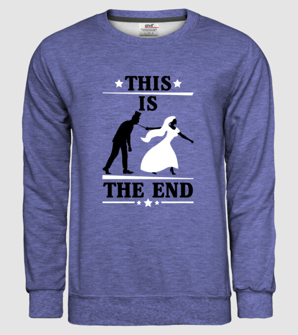 this is the end model albastru jeanși pe tricou