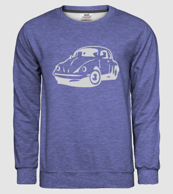vw beetle model albastru jeanși pe tricou