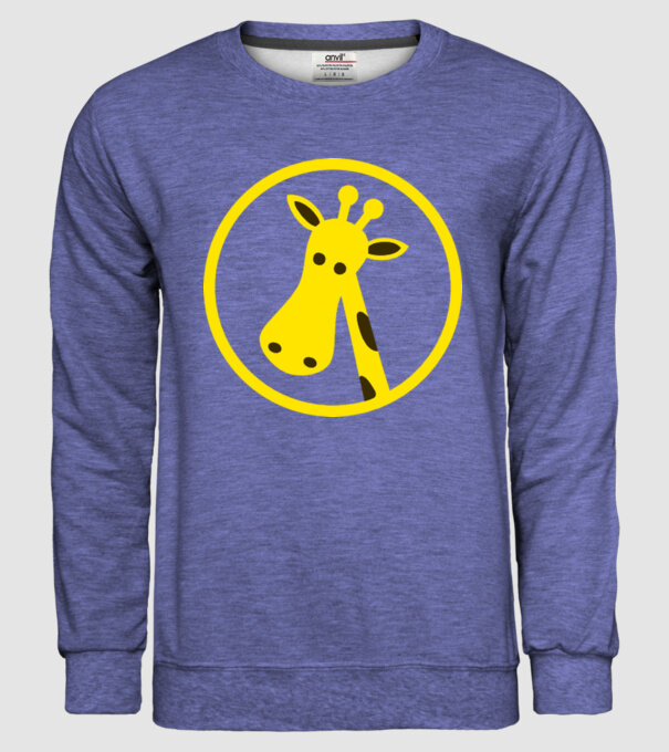 Girafă model albastru jeanși pe tricou
