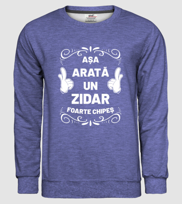 Așa arată un zidar foarte chipeș model albastru jeanși pe tricou