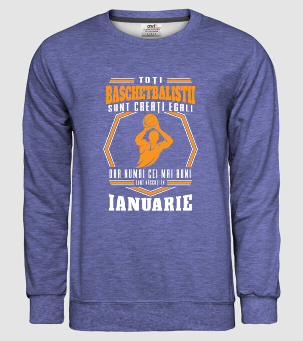 Toți baschetbaliștii sunt creați egali, dar numai cei mai buni sunt născuți în ianuarie model albastru jeanși pe tricou