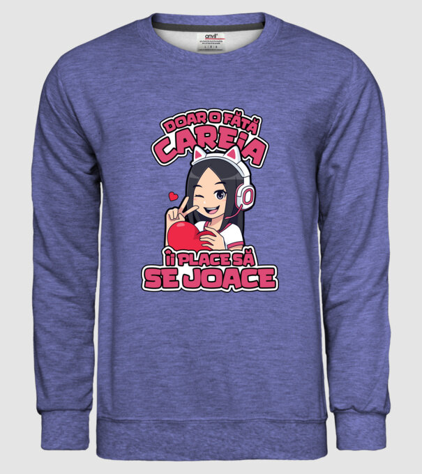 doar o fată căreia îi place să se joace model albastru jeanși pe tricou
