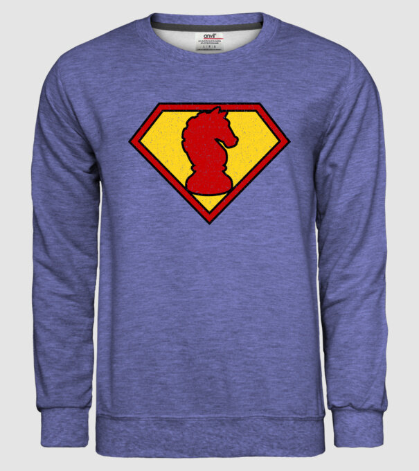 SuperChess cal de șah model albastru jeanși pe tricou