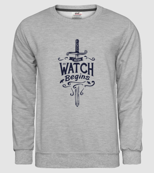 And now my watch begins model gri pe tricou