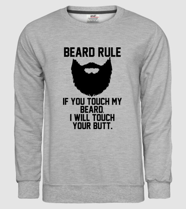 Beard Rules model gri pe tricou