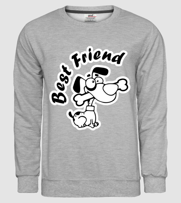 Best Friends model gri pe tricou