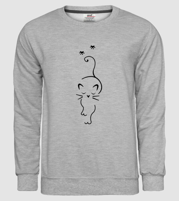 Cat walk model gri pe tricou
