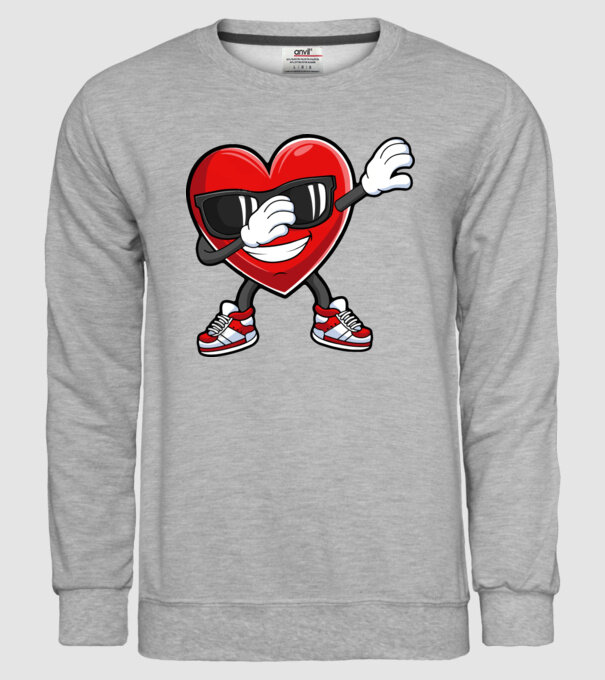 Dab inima model gri pe tricou