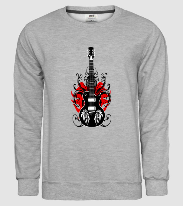 Chitară model gri pe tricou