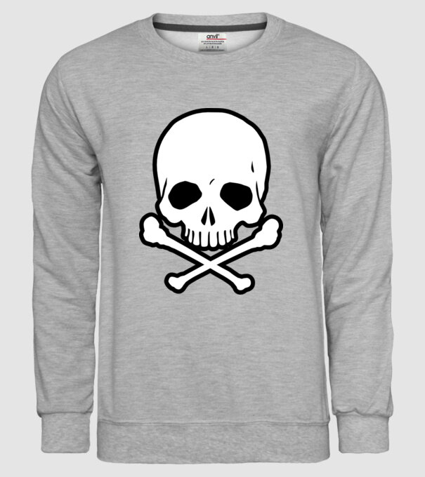 Craniu model gri pe tricou
