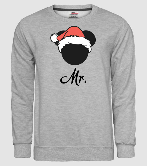 mr christmas model gri pe tricou