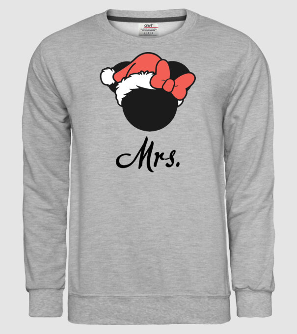 mrs christmas model gri pe tricou