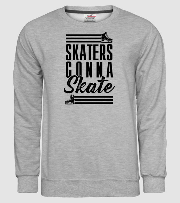 Skaters gonna skate model gri pe tricou