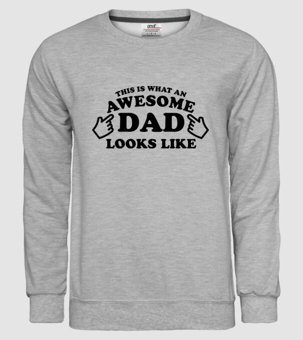 This is how an awesome Dad looks like model gri pe tricou
