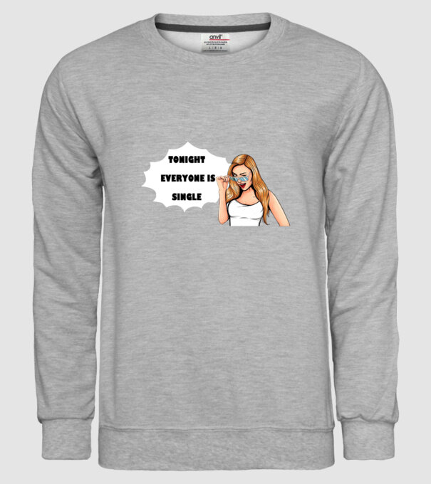 Tonight everyone is single model gri pe tricou