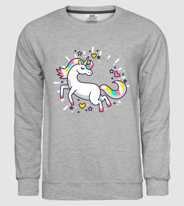 Unicorn Spark model gri pe tricou