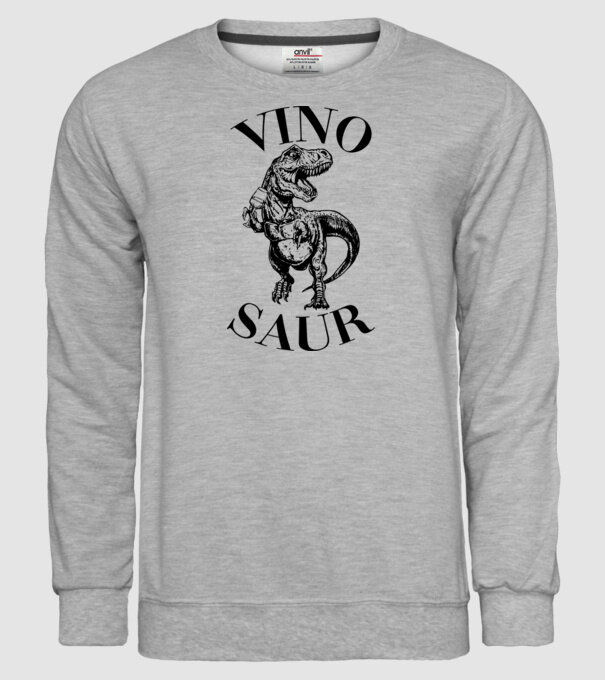 Vinosaur model gri pe tricou