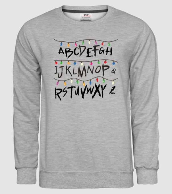 abcdef stanger things model gri pe tricou
