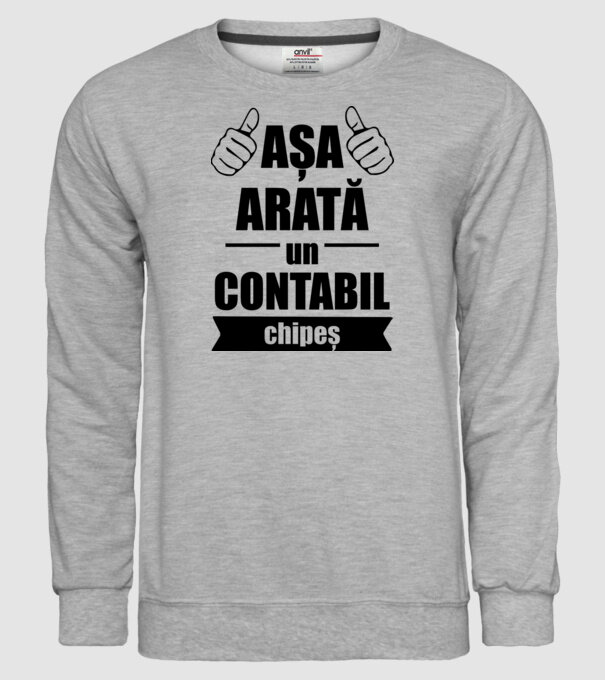 așa arată un contabil chipeș model gri pe tricou