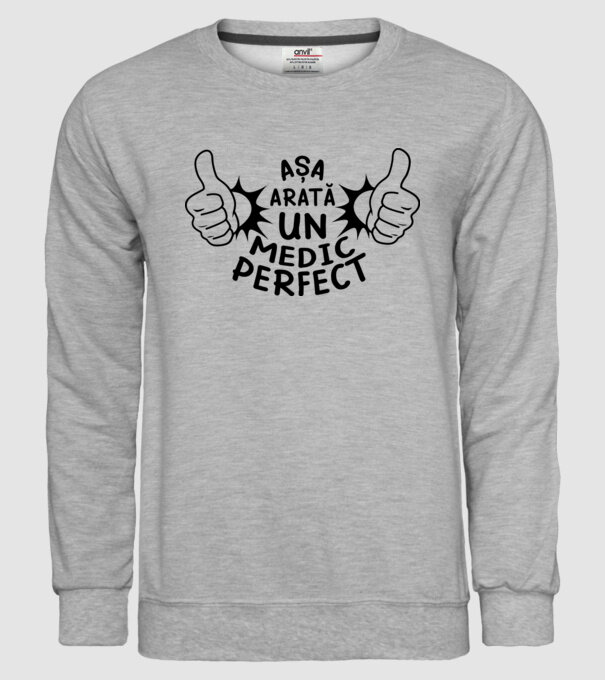Așa arată un MEDIC perfect model gri pe tricou