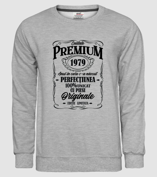 calitate premium -1979 - anul în care s-a născut - perfecțiunea - 100% unicat, cu piese originale, ediție limitată model gri pe tricou