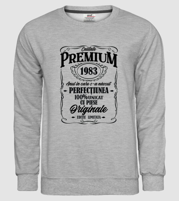 calitate premium -1983 - anul în care s-a născut - perfecțiunea - 100% unicat, cu piese originale, ediție limitată model gri pe tricou