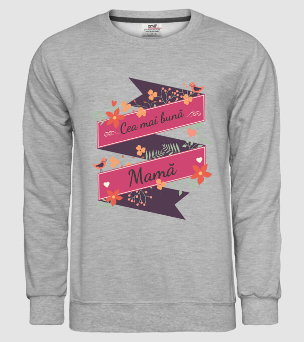 cea mai bună mamă model gri pe tricou