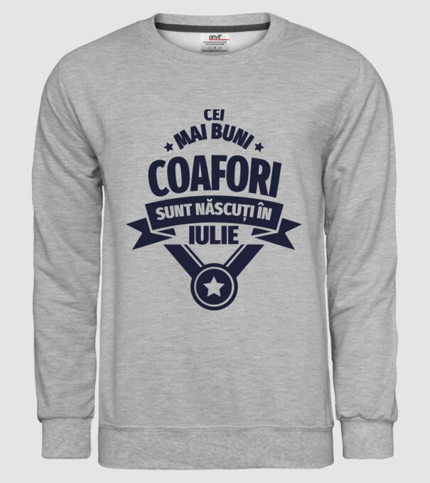 Cei mai buni coafori sunt născuți în Iulie model gri pe tricou