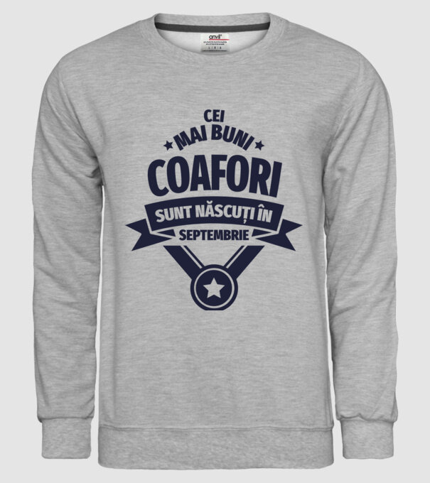 Cei mai buni coafori sunt născuți în Septembrie model gri pe tricou