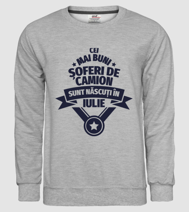 Cei mai buni șoferi de camion sunt născuți în Iulie model gri pe tricou