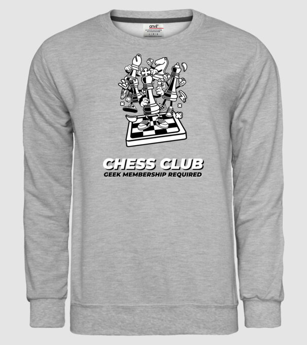chess club model gri pe tricou