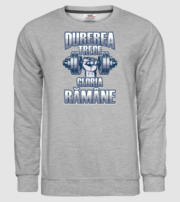 Durerea trece, gloria rămân model gri pe tricou