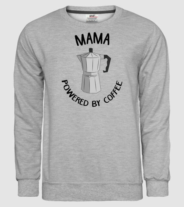 Mama powered by coffee_D1655019 model gri pe tricou