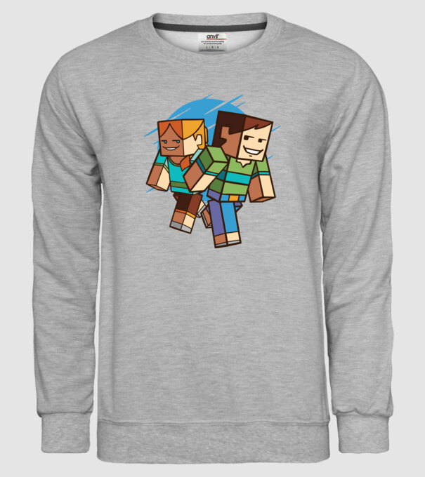 Minecraft model gri pe tricou