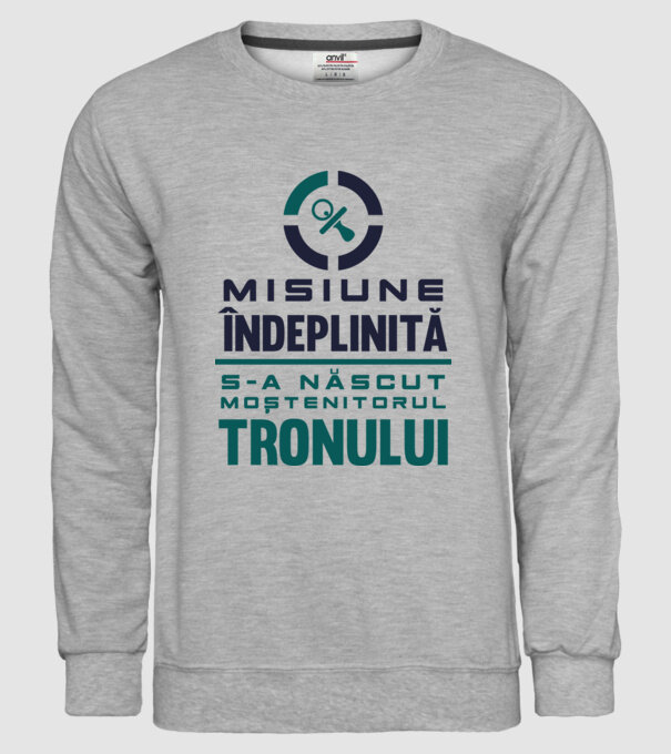 Misiune îndeplinită model gri pe tricou