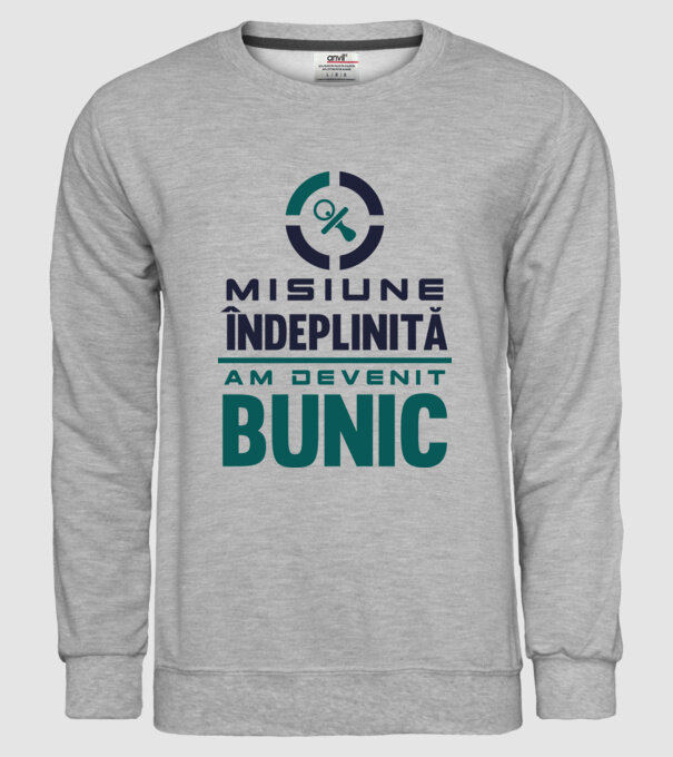 Misiune îndeplinită - am devenit bunic model gri pe tricou