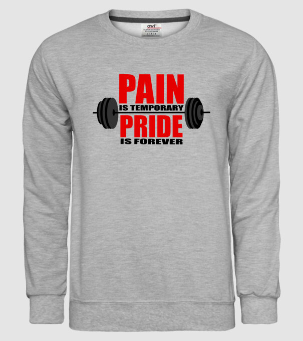 Pain is temporary model gri pe tricou