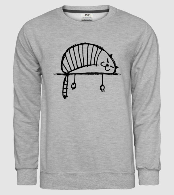 pisică model gri pe tricou
