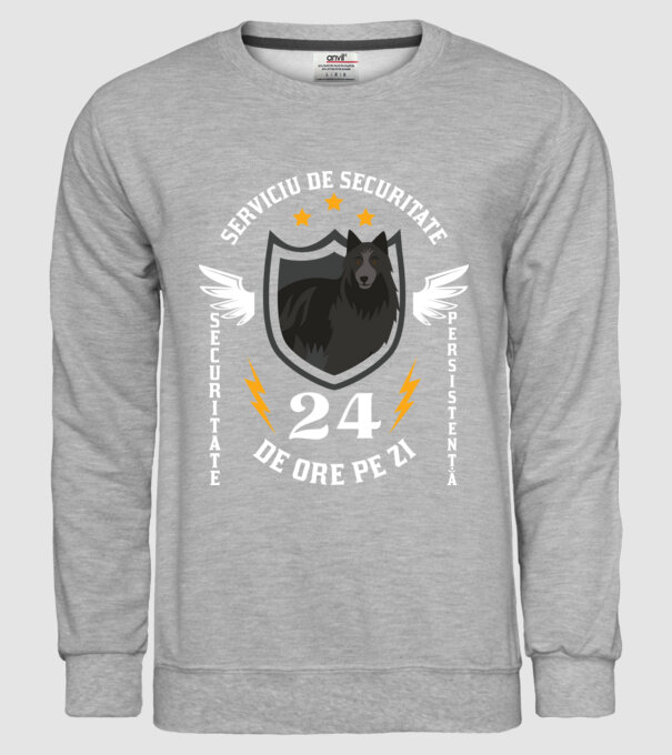 serviciu de securitate - securitate - persistență - 24 de ore pe zi model gri pe tricou
