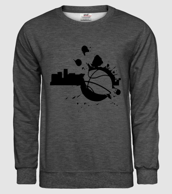 basket-1sz model gri închis pe tricou