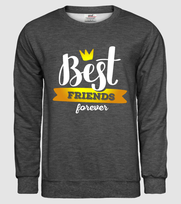 Best friends forever model gri închis pe tricou