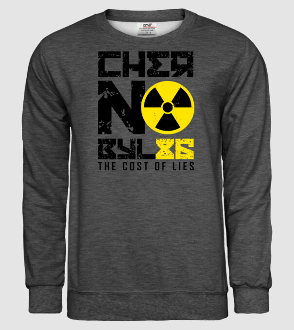 'Chernobyl ''86' model gri închis pe tricou