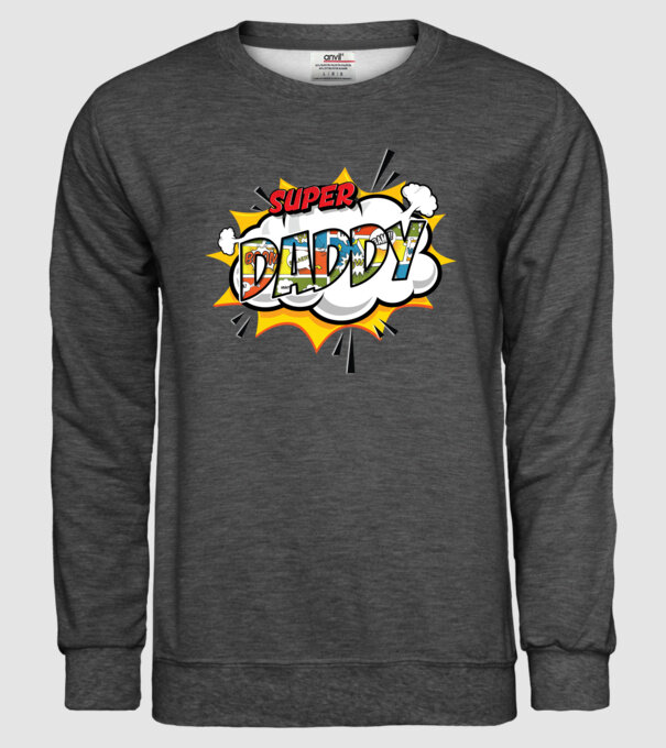 Comic Daddy model gri închis pe tricou